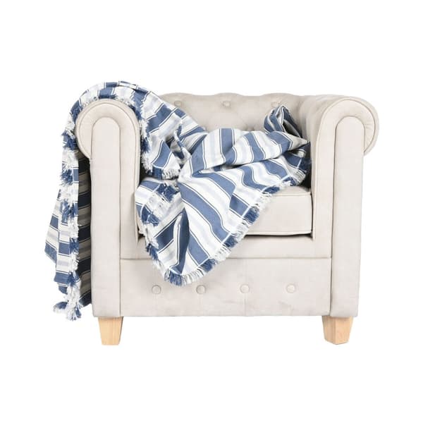 Colchas Home ESPRIT Blå Grå