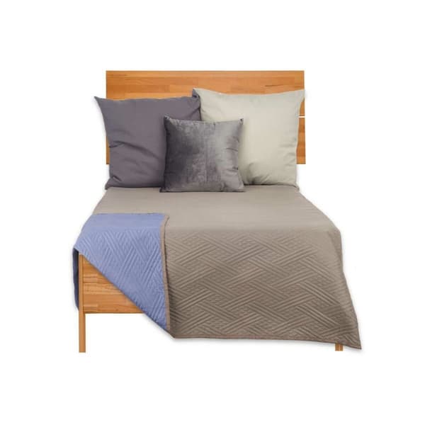 Sengetæppe med to sider 180 x 260 cm Blå Grå (6 enheder)