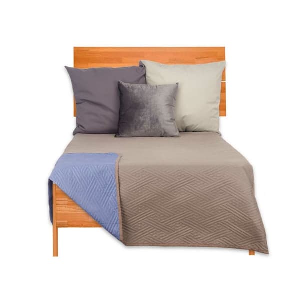 Sengetæppe med to sider 240 x 260 cm Blå Grå (6 enheder)