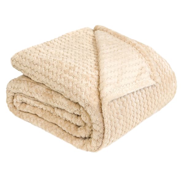 LUGO Dekorativt tæppe - beige - 200x220 cm