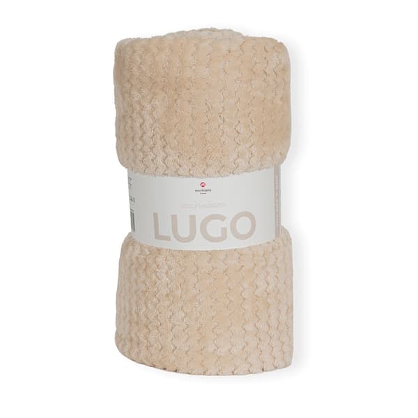 LUGO Dekorativt tæppe - beige - 200x220 cm