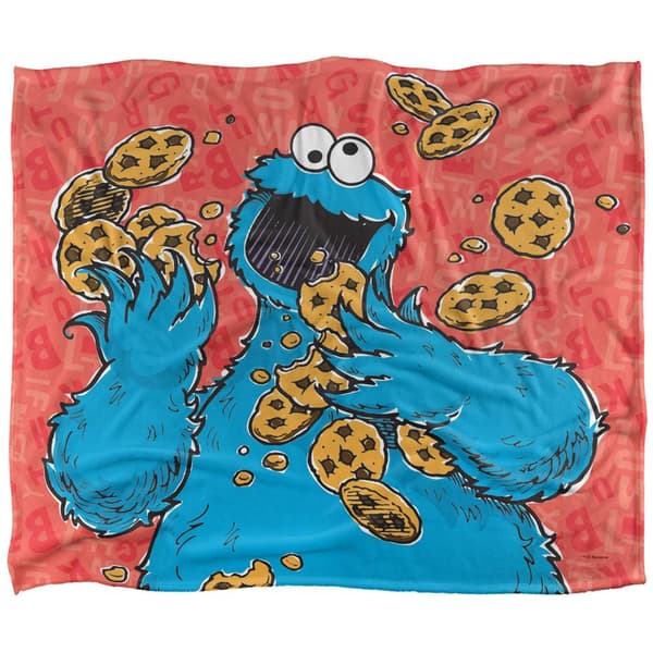 Sesame Street Drawn Cookie Monster Blanket CDON sesame-street-drawn-cookie-monster-blanket-cdon