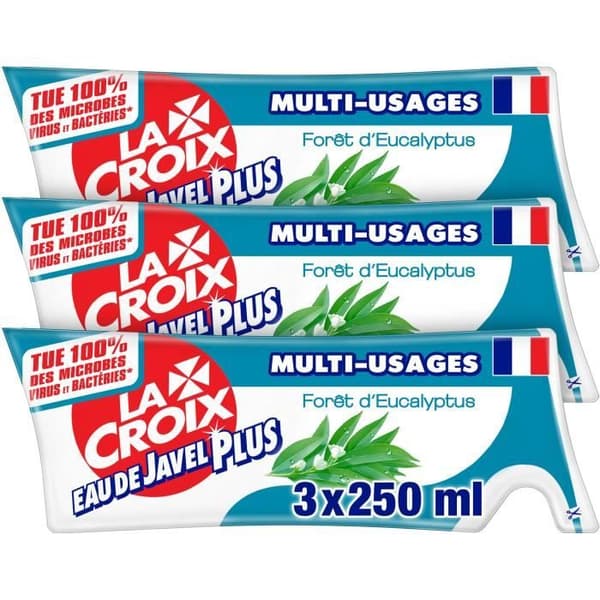 LACROIX Eau de Javel Plus desinficerande Eucalyptus Forest Eco Refills - 3 x 250 ml