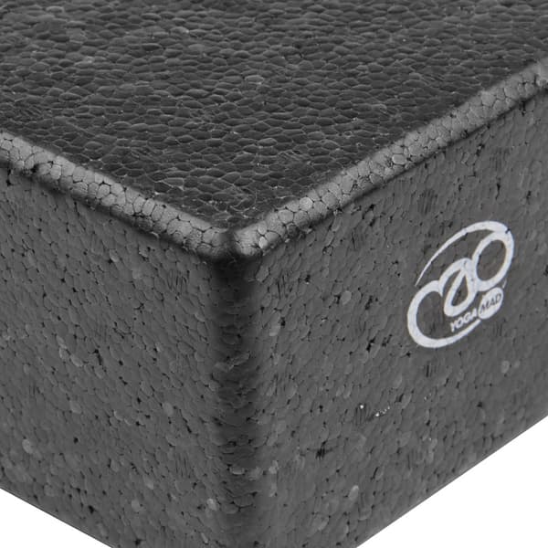 Yoga-Mad EPP Foam Yoga Block Black 4in x 9in x 6in