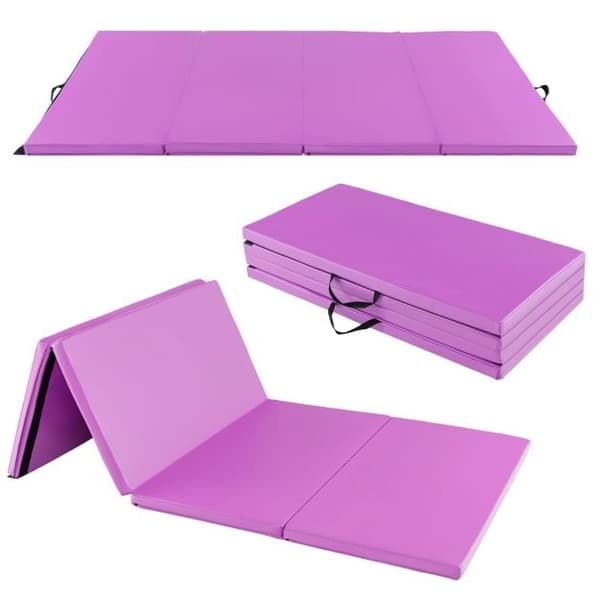 Voimistelualusta, 8x4x2 jalkaa, violetti