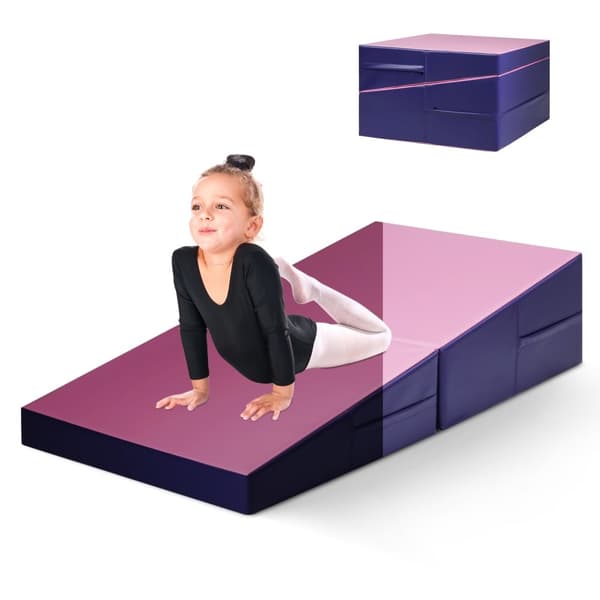 Gymnastik Rampe måtte, 59x30x14 tommer, Lyserød