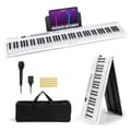 Miniatyrbild 7 av 8: Piano Keyboard, 88 tangenter Piano Keyboard med 1000 rytmer 1000 toner, 128x23x6 cm, Svart