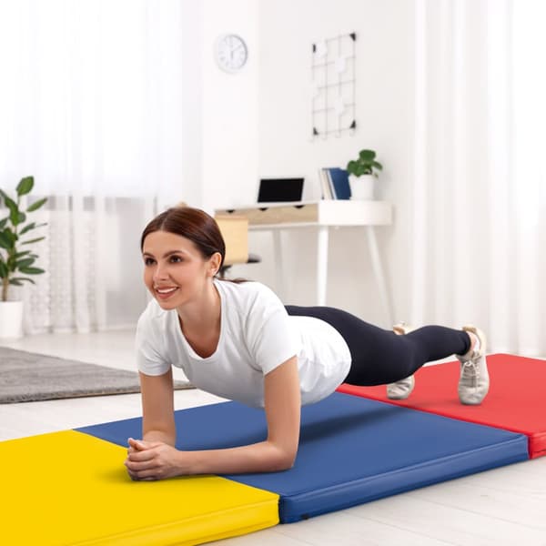 Gymnastikmatta, 6x2x2 ft, Svart