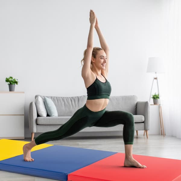 Gymnastikmatta, 6x2x2 ft, Svart