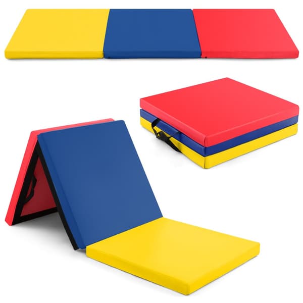 Gymnastikmatta, 6x2x2 ft, Svart
