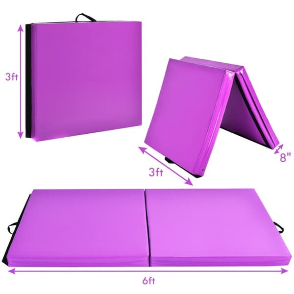 Voimistelualusta, 6x2 jalkaa, violetti