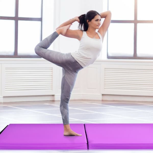 Gymnastikmåtte, 6x2 fod, Lilla