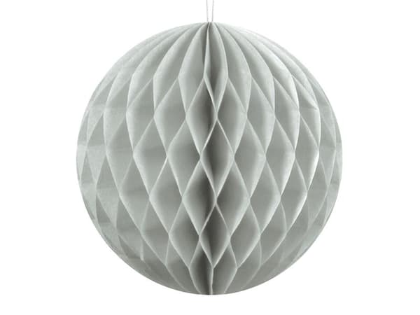 Honeycomb Grå 10cm - PartyDeco