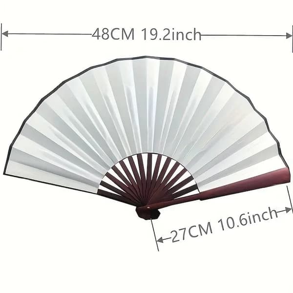 Solfjäder - Enfärgad - Stor 27cm - Flera färgval