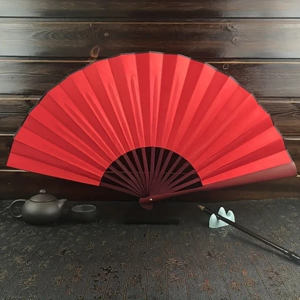 Solfjäder - Enfärgad - Stor 27cm - Flera färgval