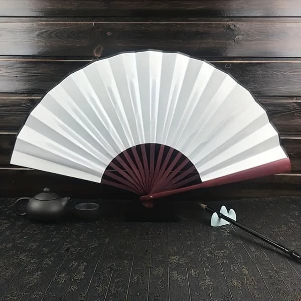 Solfjäder - Enfärgad - Stor 27cm - Flera färgval