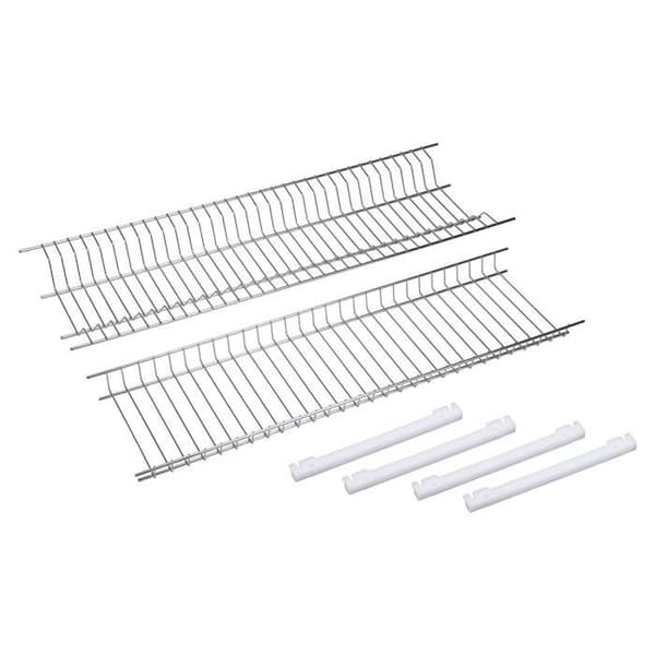 Sauvic - Set avdiskare för skåp 85 cm, Rostfritt stål 18/8, 85 x 22 x 5 cm. - 92185
