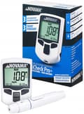 Pikkukuva 1 / 5: MULTICHECK PRO+ GLUKOOSIMITTARI GLUKOOSIKOLESTEROLI VIRTSAHAPPO Novama 1 kpl.