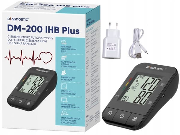 DM200 IHB PLUS olkavarren verenpainemittari + virtalähde