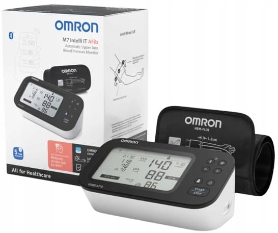 OMRON M7 Intelli IT AFib automaattinen olkavarsiverenpainemittari