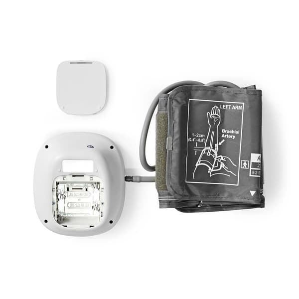 Nedis Blodtrycksmätare | Arm | LCD-skärm bakgrundsbelysning | 22 - 42 cm | Minnesplatser: 60 | Vit