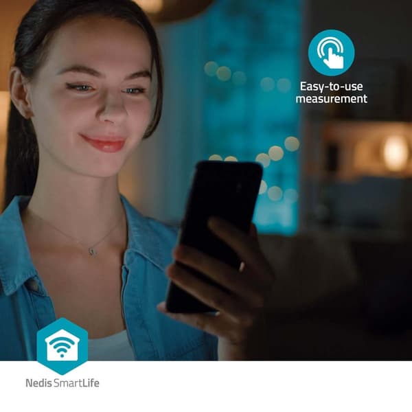 Nedis SmartLife Blodtryksmåler | Arm | Bluetooth® | LCD Display | 22 - 42 cm | Angivelse af stilstand / Detektion af uregelmæssig hjerterytme / Detekt