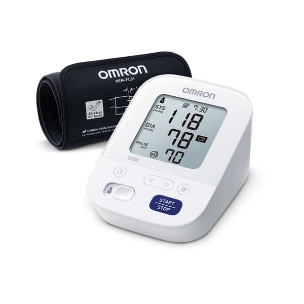 Omron M3 COMFORT olkavarren verenpainemittari + virtalähdelahjasetti