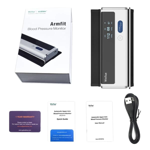 Blodtrycksmätare, Bluetooth-anslutning, Portabel Design,svart