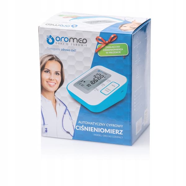 Oromed ORO-N3 COMPACT USB elektroninen olkavarren verenpainemittari + virtalähde