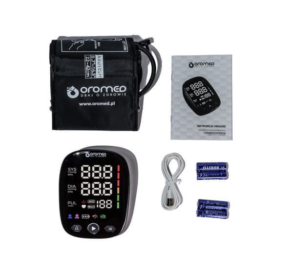 Elektronisk overarms blodtryksmåler taler polsk USB Oromed ORO-N14 COMFORT