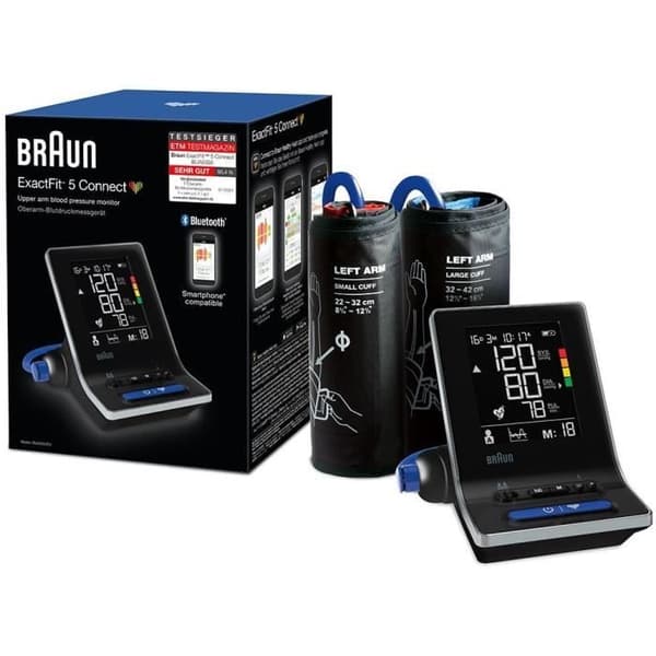 Braun blodtrycksmätare ExactFit 5 Connect Smart blodtrycksmätare - BUA6350EU