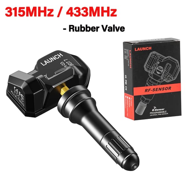 TPMS-sensor, RF-sensor kompatibilitet, däcktryckstestare, Gummiventil, 2 stycken