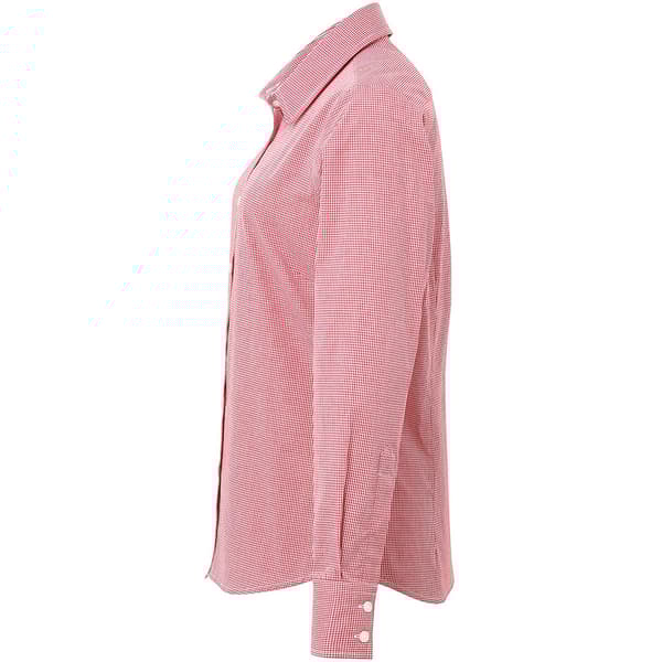 Premier Dame/Ladies Microcheck langærmet skjorte