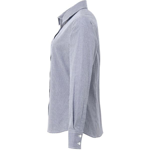 Premier Womens/Ladies Microcheck Long Sleeve Shirt