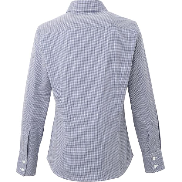 Premier Womens/Ladies Microcheck Long Sleeve Shirt