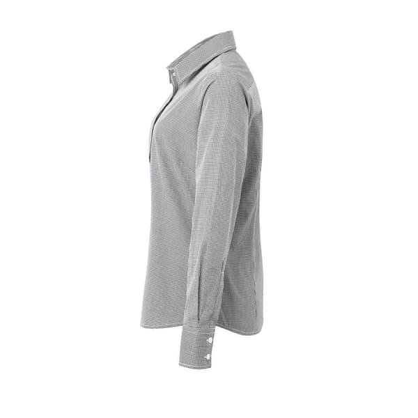 Premier Womens/Ladies Microcheck Long Sleeve Shirt