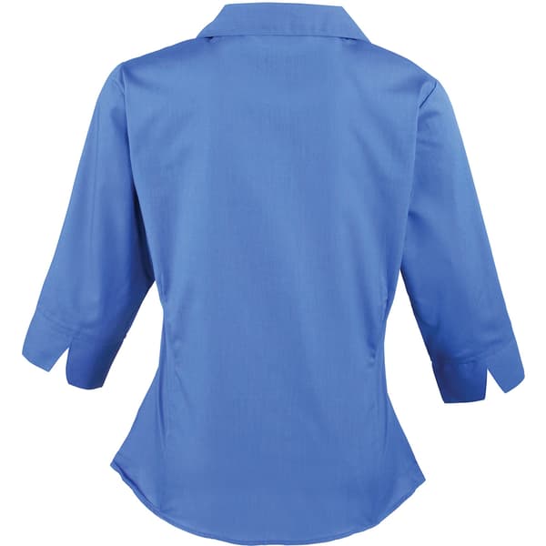 Premier Womens/Ladies Poplin 3/4 Sleeve Blouse