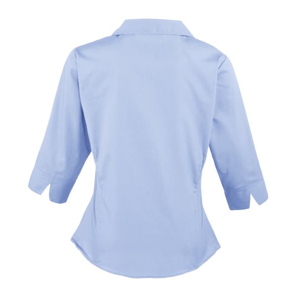 Premier Womens/Ladies Poplin 3/4 Sleeve Blouse