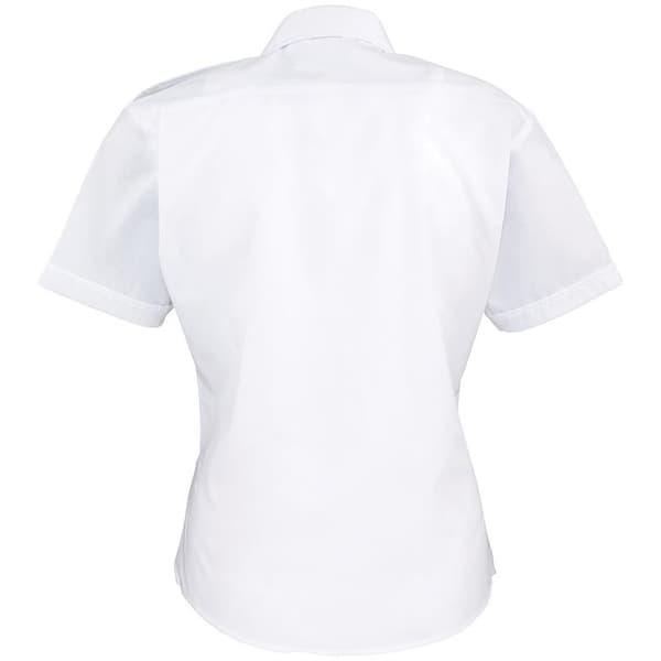 Premier Womens/Ladies Short Sleeve Pilot Blouse / Plain Work Shirt