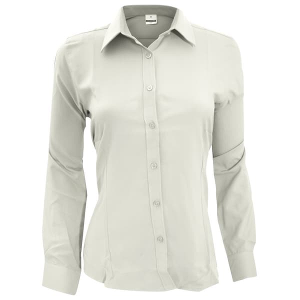 Henbury Womens/Ladies Wicking långärmad arbetsskjorta White 2XL