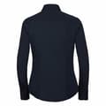 Miniatyrbilde 2 av 5: Russell Collection Ladies/Womens Long Sleeve Poly-Cotton Easy Care Fitted Poplin Shirt