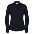 Miniatyrbilde 1 av 5: Russell Collection Ladies/Womens Long Sleeve Poly-Cotton Easy Care Fitted Poplin Shirt