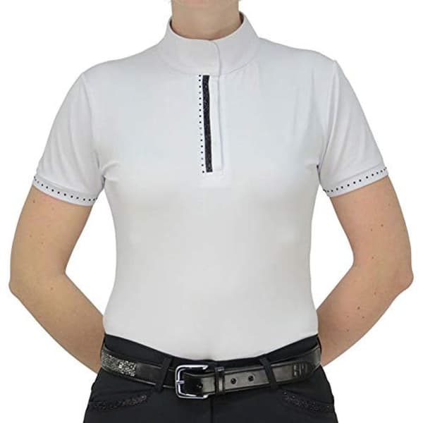 HyFASHION Womens/Ladies Roka Show Shirt White/Black Crystal L