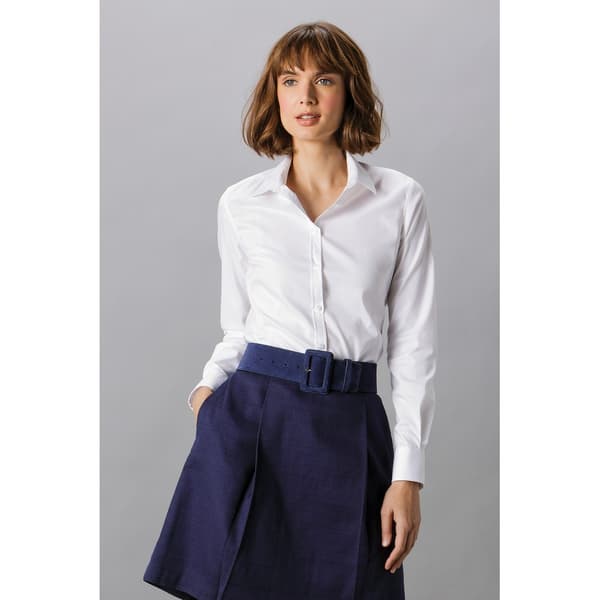 Kustom Kit Kvinnor/Damer långärmad skräddarsydd Oxford-skjorta med stretch