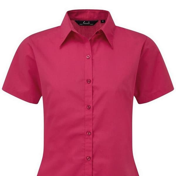 Premier Short Sleeve Poplin Blouse / Plain Work Shirt