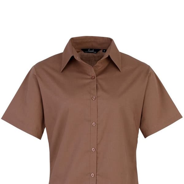 Premier Short Sleeve Poplin Blouse / Plain Work Shirt
