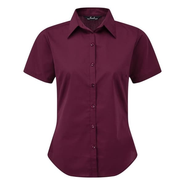 Premier Short Sleeve Poplin Blouse / Plain Work Shirt