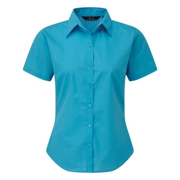 Premier Short Sleeve Poplin Blouse / Plain Work Shirt