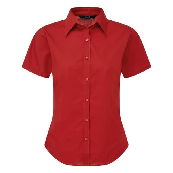 Premier Short Sleeve Poplin Blouse / Plain Work Shirt