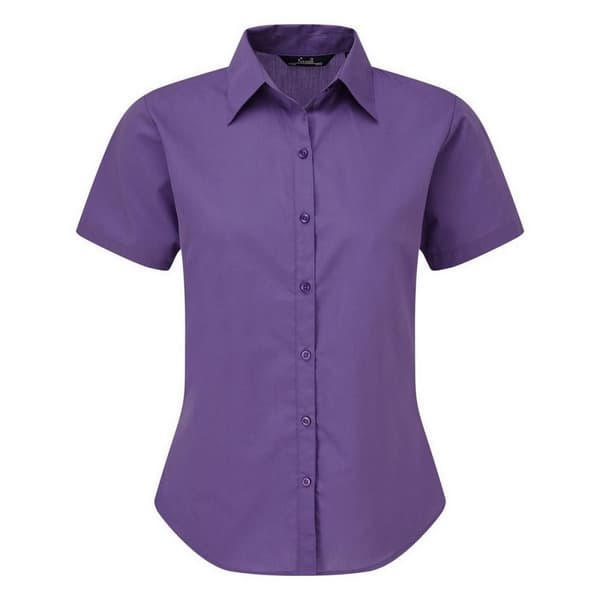 Premier Short Sleeve Poplin Blouse / Plain Work Shirt